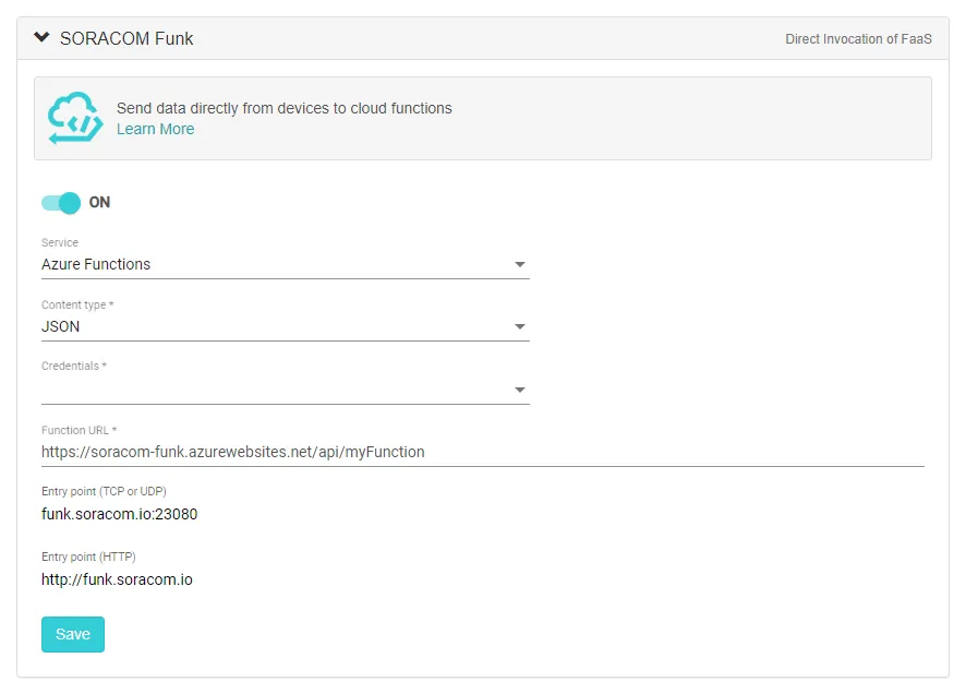 Configure Funk