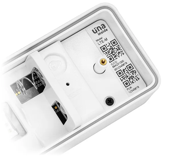 ICCID and PUK printed inside the button