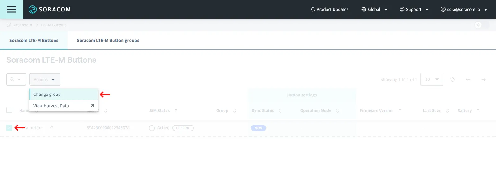 Select button and change its group