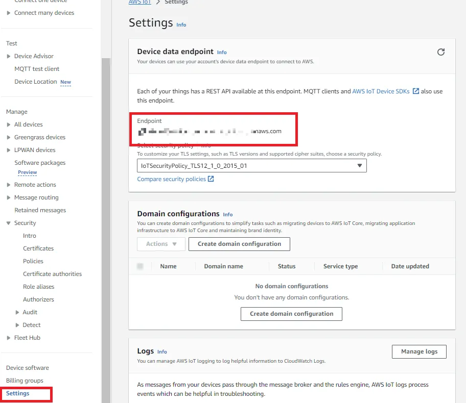 Custom endpoint