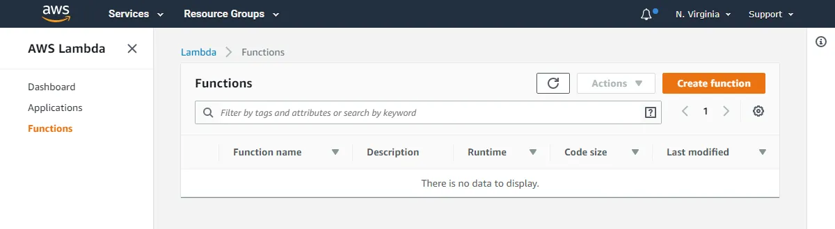 Lambda configuration