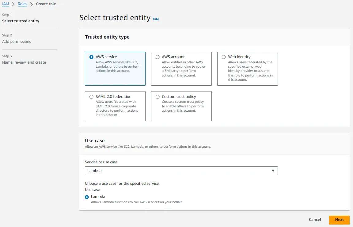 Select settings