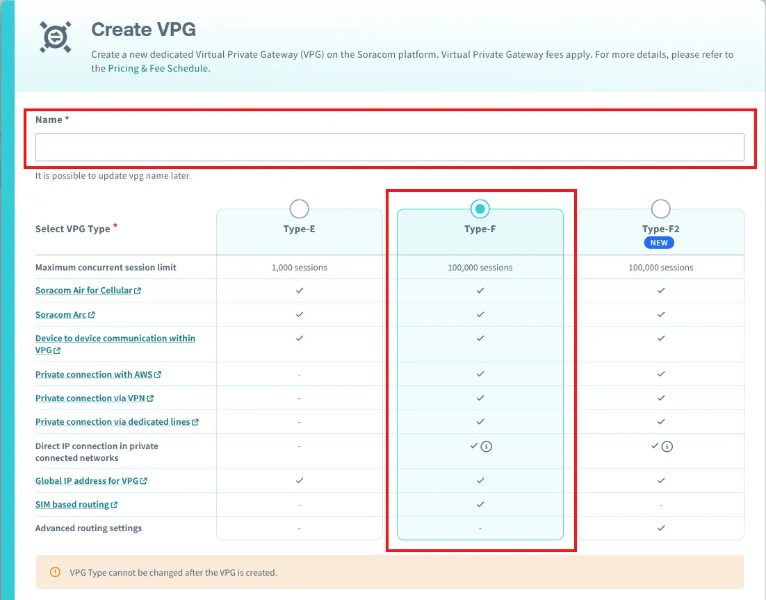 Create VPG